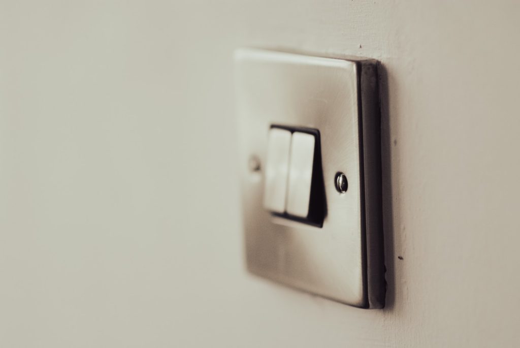 Interruptor de luz blanco Interruptor de luz blanco